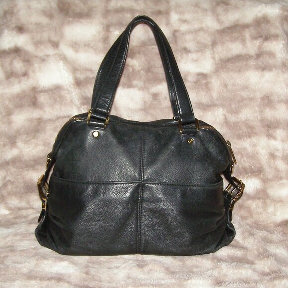 Michael Kors MK Portland Black Pebbled Leather Hobo Tote Shoulder Bag Purse - Picture 5 of 14